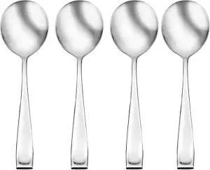Oneida Moda Fine Flatware Soup, Set Of 4 Spoon, STAINLESS - Picture 1 of 1