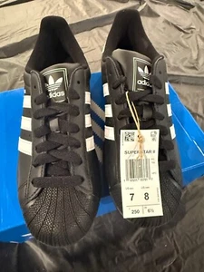 Adidas Superstar II Black Mens 7 Women's 8 JI0079 - Picture 1 of 5