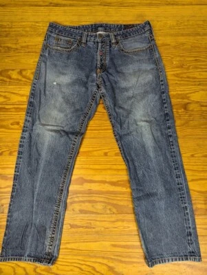 复古 Y2K Imperial Junkie 纽扣门襟牛仔裤男式正品 (37x31.5) — 第 1/4 张图片