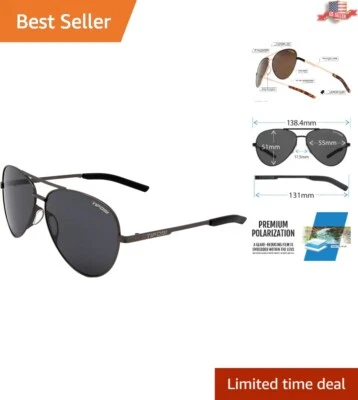 Gafas de sol de aviador recubiertas de grafito con protección UV 100 % - perfectas para deportes Foto 1 de 4