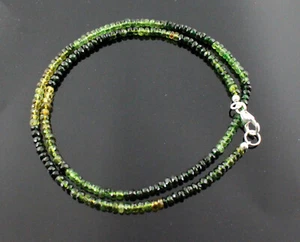 Turmalin Grün facettierte Kette Ronddell halskette farbverlauf Collier ca.46 cm - Bild 1 von 2