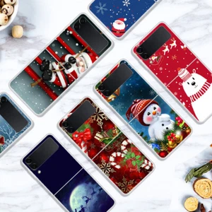 Custom Merry Christmas Santa Claus Case Cover For Samsung Galaxy Z Flip 3 4 5 6 - Picture 1 of 26