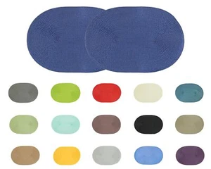 Set 2 tovagliette ovali 45x30 cm tovagliette effetto intrecciato - Foto 1 di 33