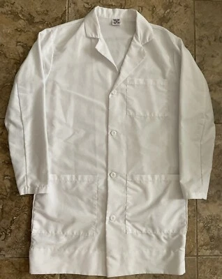 Men’s Size Small White Lab Coat Cotton Blend  - Image 1 of 3