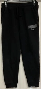 Puma Sweatpants Youth Medium 14-16 Drawstring Pocket Black. 4291 - Picture 1 of 3
