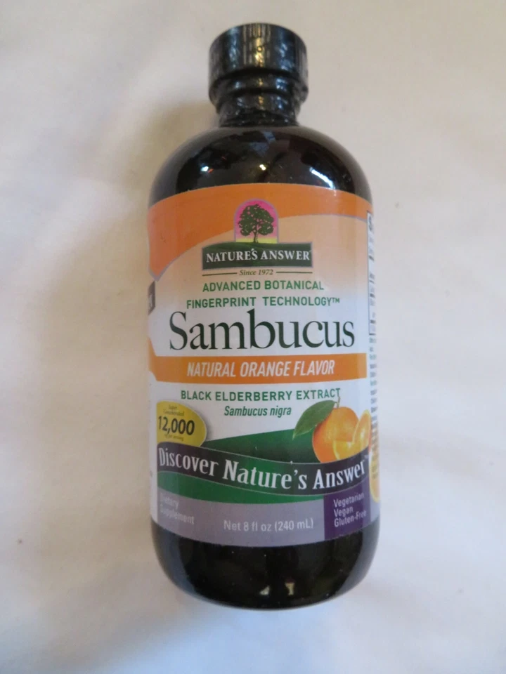 Nature's Answer Sambucus 12.000 mg sabor naranja natural 8 OZ 24 porciones Foto 1 de 1