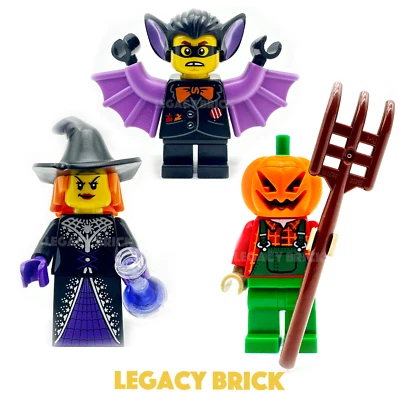Lego BAM Pumpkin Head, Bat Boy and Witch 2022 Halloween Minifigures - Image 1 of 4