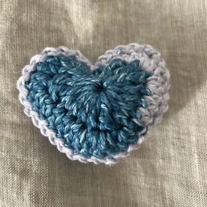 Handmade Crochet Mini Heart Pocket Hug, 2" x2.5" Gift with Encouragement Card - Picture 1 of 3