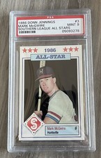 1986 Donn Jennings #3 Mark McGwire Southern League All Stars PSA 9