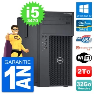 PC Tour Dell Precision T1650 MT Core i5-3470 RAM 32Go Disque 2To Windows 10 Wifi - Photo 1/8