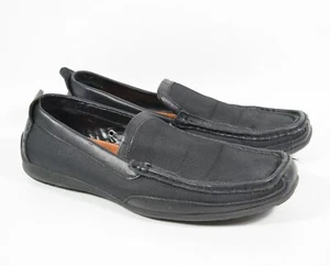 Robert Wayne Black Fabric & Leather Jackson Slip On Loafers Driving Shoes Sz 9D - Picture 1 of 7
