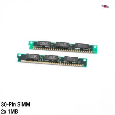 Simm Hitachi Hm514400als7 2mb Ram 2x1mb 30-Pol Pin 2 Mb for 80286 80386 80486 OK - Image 1 of 2