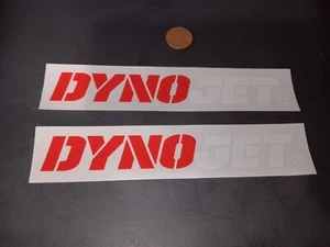 x2 DYNOJET CLEAR BACKGROUND Sticker Decal ORIGINAL old stock RACING - Picture 1 of 1