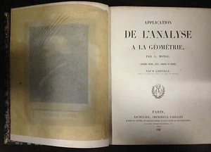Application of l'analyse in the géométrie. g. Monge, Bachelier, Parigi 1850 - Picture 1 of 2