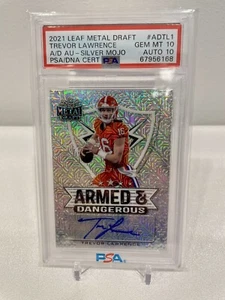 Leaf Metal Draft 2021 A&D Silver Mojo Trevor Lawrence automático RC/30 PSA 10/10 gema - Imagen 1 de 2