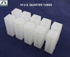 10 Square Quarter Tubes / Archival Quality / Plastic Coin Tubes by Lighthouse