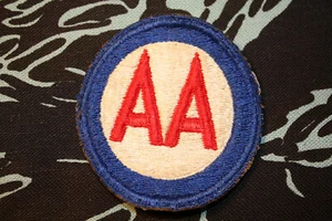 WWII US Army Anti Aircraft Artillery Command color shoulder patch cotton back - Picture 1 of 3