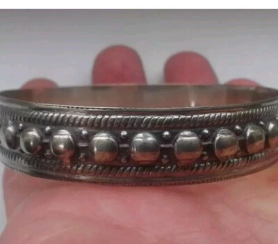 Maroc  MOROCCO  BERBÈRE ETHNIQUE  rare . ancien Bijoux Bracelet Argent Poinçonné - Photo 1/4