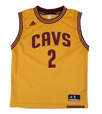 adidas KYRIE IRVING #2 Cleveland Cavaliers NBA Yellow Maroon Trim Jersey Youth L