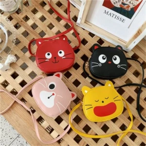 Borsa a tracolla regalo cartone animato bambina ragazzo bambini gatto borsa a tracolla carina - Foto 1 di 14