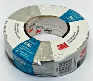 3M Extra-Heavy-Duty Duct Tape 48mm x 54.8m 3" Core Silver # 6969 Distressed Roll - Picture 1 of 6
