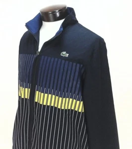 LACOSTE SPORT Bomber Jacket Blue/Yellow Active Windbreaker TENNIS Mens XL/6 $250 - Picture 1 of 9