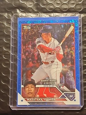 2023 Topps Update Masataka Yoshida Rookie Debut Blue Foil #849/999 Red Sox RC - Image 1 of 4