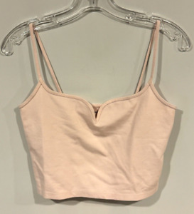Abercrombie & Fitch Women's Ponte Sweetheart Cropped Tank Top Size M Ligh Pink