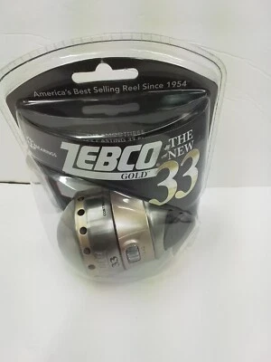 ZEBCO 33 Gold Spincast Reel 3.6:1 Gear Ratio W/10LB Line - Image 1 of 4