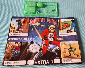MONTA MAN Space vintage PUZZLE plastic premium PACK toy SPAIN rare 1960 España - Picture 1 of 4