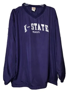 Kansas State Wildcats Pullover Windbreaker Jacket ~ Size X Large ~ Purple - Picture 1 of 9
