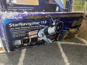 NIB Meade StarNavigator 114 Audio-Star Talking Computer-Guided Telescop - Picture 1 of 2