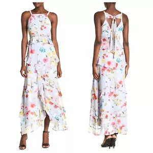 RACHEL ROY CHIC FLORA RUFFLE BOW BACK MAXI DRESS Sz 2 NWT $ 159 - Picture 1 of 2