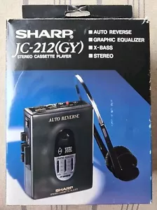 Boxed Sharp JC-212 (GY) Persönliche Kassette Stereo Player - Bild 1 von 8