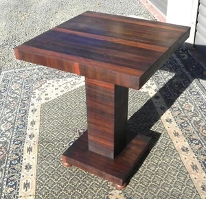 Art deco Square Occasionally Veneer Table - Picture 1 of 4