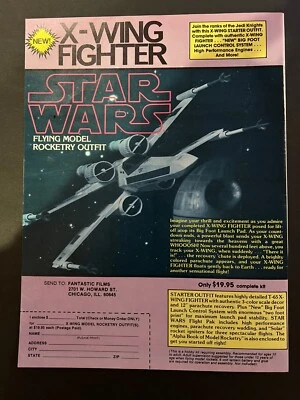 Antigo 1970 AD, X-Wing Fighter Star Wars Modelo, Filmes Fantásticos Encomenda por Correio - Imagem 1 de 3