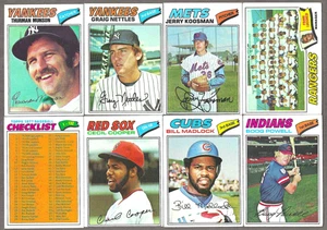 1977 Burger King Thurman Munson 1977 Topps Nettles Koosman 8 Karten KOSTENLOSER Versand - Bild 1 von 2