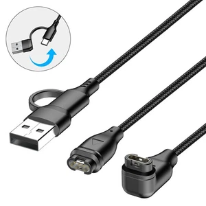 1M 2 in 1 Charger Cable USB+Type-C For Garmin Watch Replacement Charging Cable - Picture 1 of 10