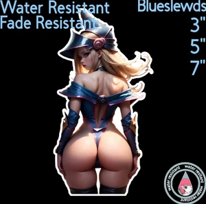 Yu-Gi-Oh! Dark Magician Girl DMG 3"/5"/7" Lewd Anime Laptop Bottle Sticker - Picture 1 of 1