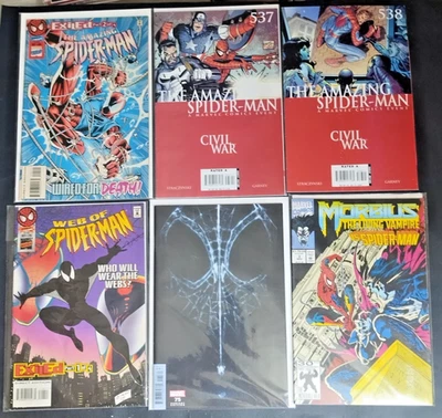 Increíble Spider-Man Lote Mixto de 6 Marvel Comics MCU ASM 405.537.538 Web 128 Morb Foto 1 de 4