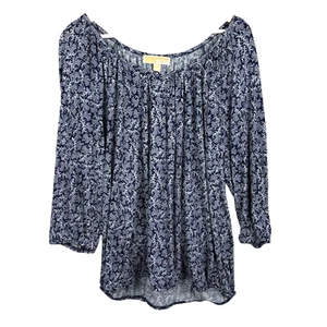 Michael Kors Damen 3/4 Ärmel U-Ausschnitt Bluse Top Gr. 1X Coastal Beachy Komfort - Bild 1 von 5
