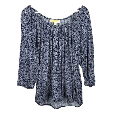 Blusa Top Michael Kors Para Mujer Manga 3/4 Cuello Redondo Talla 1X Costera Playa Comodidad Foto 1 de 4