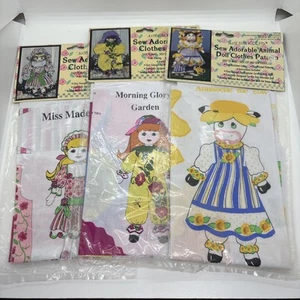 Sew Adorable Cut & Sew Lot Of 3 Animal Doll Clothes Patterns NIP - Picture 1 of 8