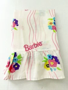 Vtg Barbie 1996 Pillow Sham Floral Ruffled Edge USA Made by The Bibb Company - Picture 1 of 12