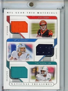 2020 Panini National Treasures #TM-QB Burrow/Herbert /Tagovailoa #/99 - Picture 1 of 2
