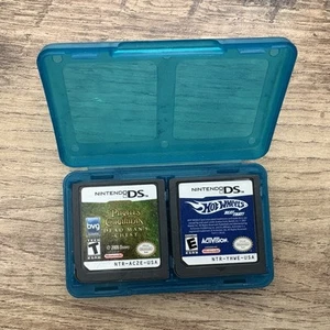 2 Nintendo DS games and case, Pirates Of The Caribbean And Hot Wheels - Picture 1 of 5