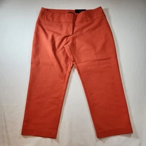 Apt 9 Womens Capris Sz 14 Orange Mid Rise Straight Mid Calf 23.5" Inseam NWT - Picture 1 of 18