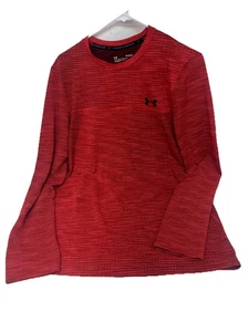 Under Armour Men's Heatgear Medium Size Red Color Pullover Shirt Layer Athletic - Picture 1 of 12