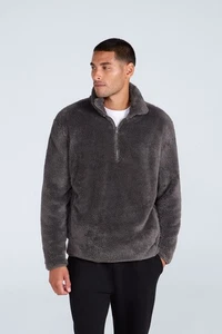 Animal Uomo Teddy Mezza Zip Pile - Foto 1 di 60