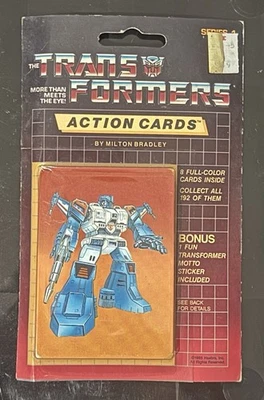 Vintage 1985 Transformers Action Cards TOPSPIN Unopened Sealed Pack - Image 1 of 3
